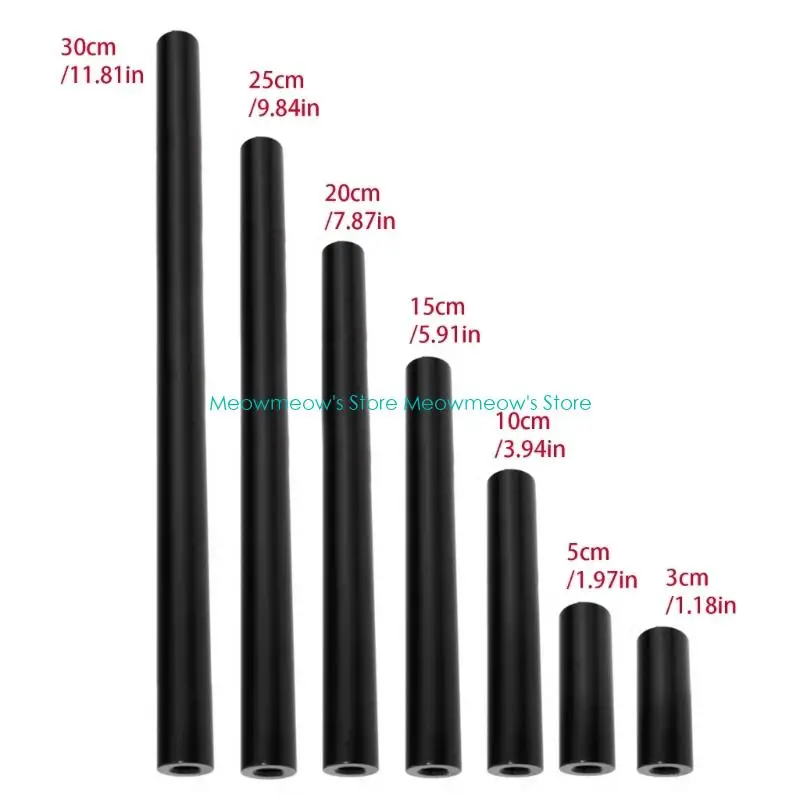W91A 12mm 직경 Double 1/4-20 사진 장비를위한 암 스레드 확장로드 마이크 스탠드 액세서리