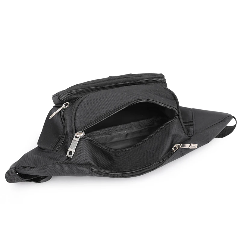 Tas pinggang praktis multi-saku untuk kegiatan luar ruangan, penyimpanan multi-lapis, tas selempang tunggal, tas dada untuk olahraga lari