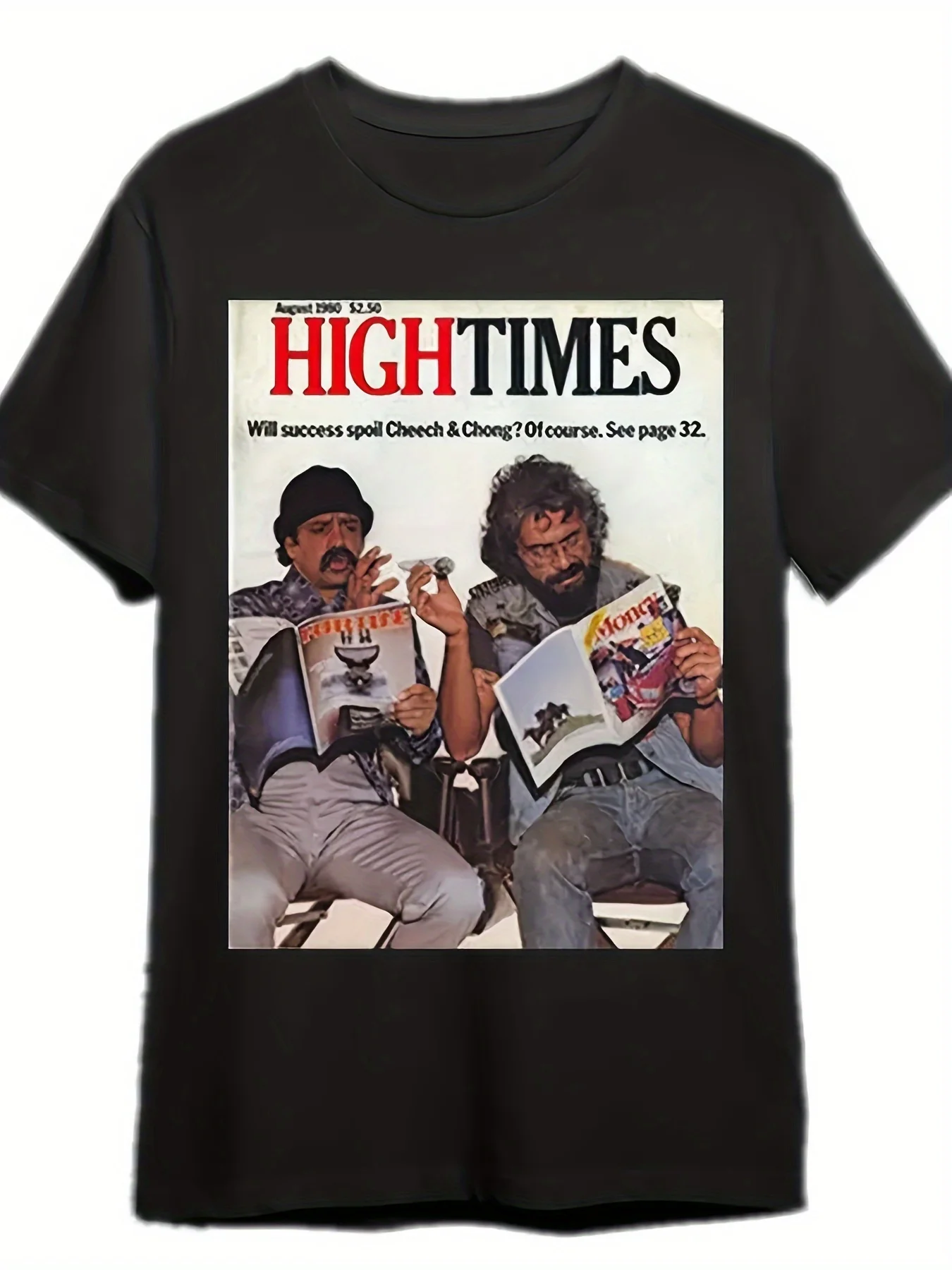 

Cheech And Chong quot High Times&quot T-Shirt 339456 Funny Men s Short Sleeve Graphic T-shirt Collection Black