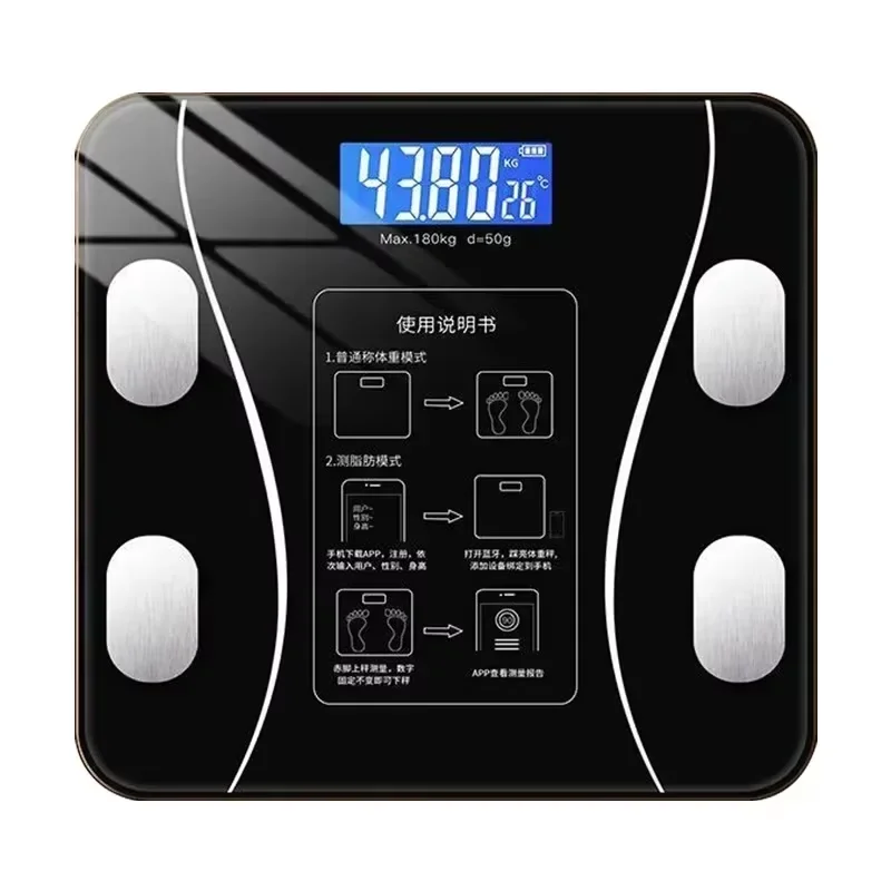 Smart body fat scale wireless fat loss and weight loss LED digital bathroom scale body composition analyzer test scale