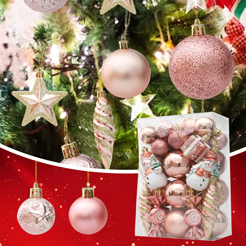 Onbreekbaar 29/20 Stuks Kerstboom Ballen Opknoping Hanger Kerst Ornamenten Ballen Kerstboom Ornamenten Kit Perfect voor Feesten