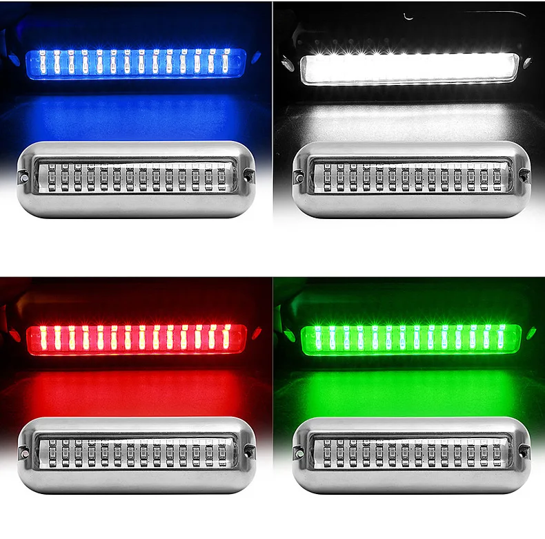 2 個 42LED ヨット水中ライトマリン LED ボートライト 12V クルーズ船ヨットボートヨットポンツーントランサム船尾ライト