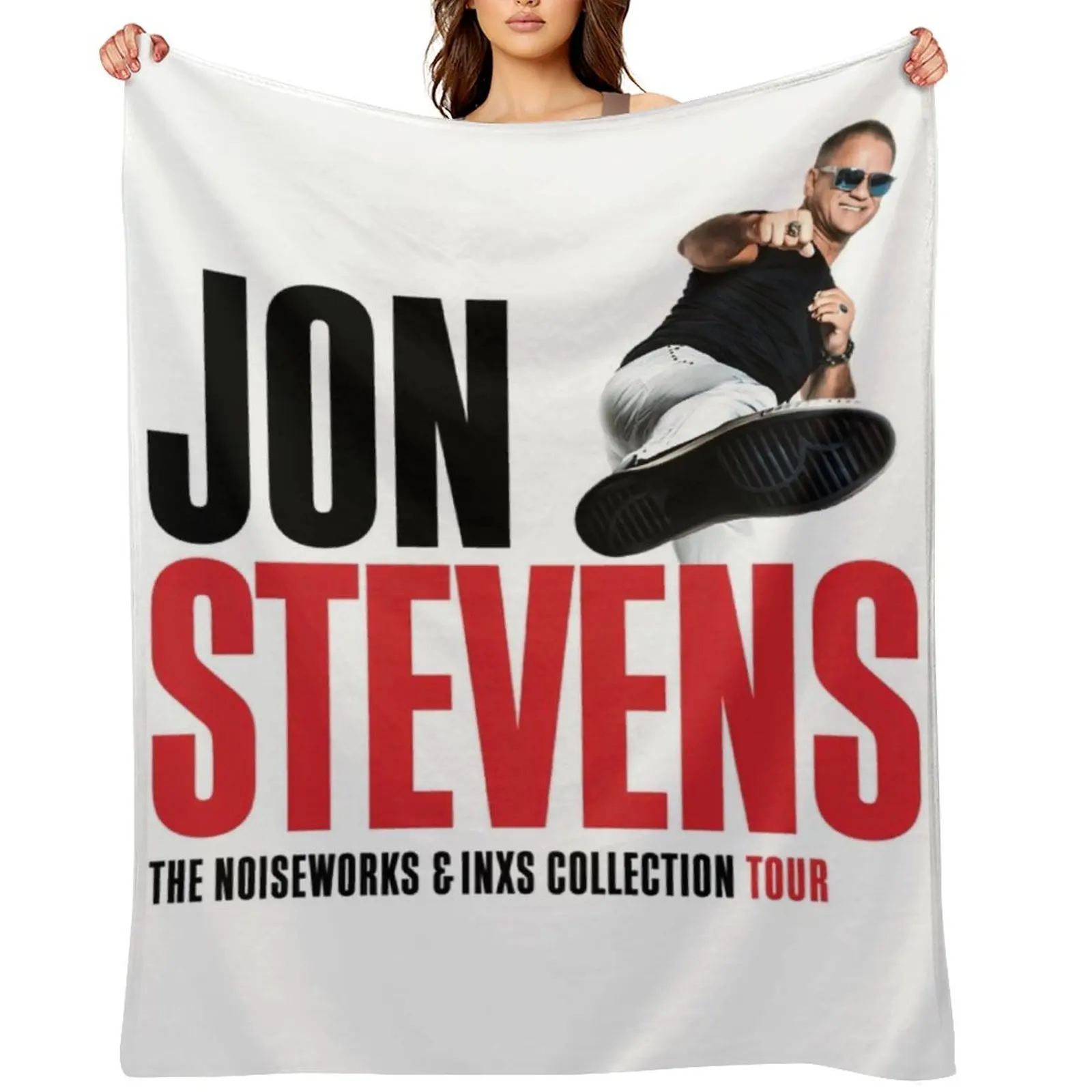 

Jon Stevens - The Noiseworks And INXS Collection Tour Throw Blanket Picnic Baby warm for winter Blankets