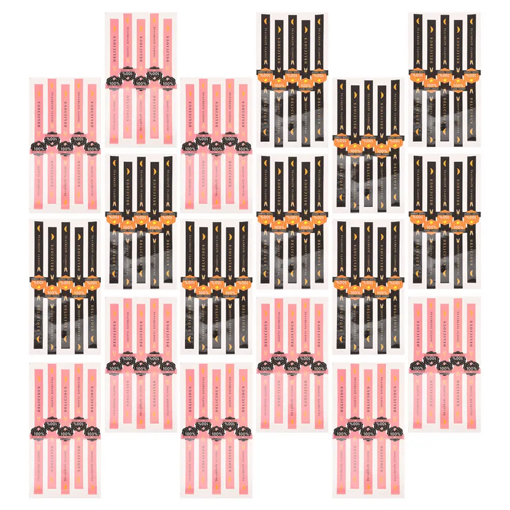 

200Pcs Baking Package Sealing Stickers Self-Adhesive Decorative for Cookie Cake Boxes Food Seal Labels Waterproof Oilproof
