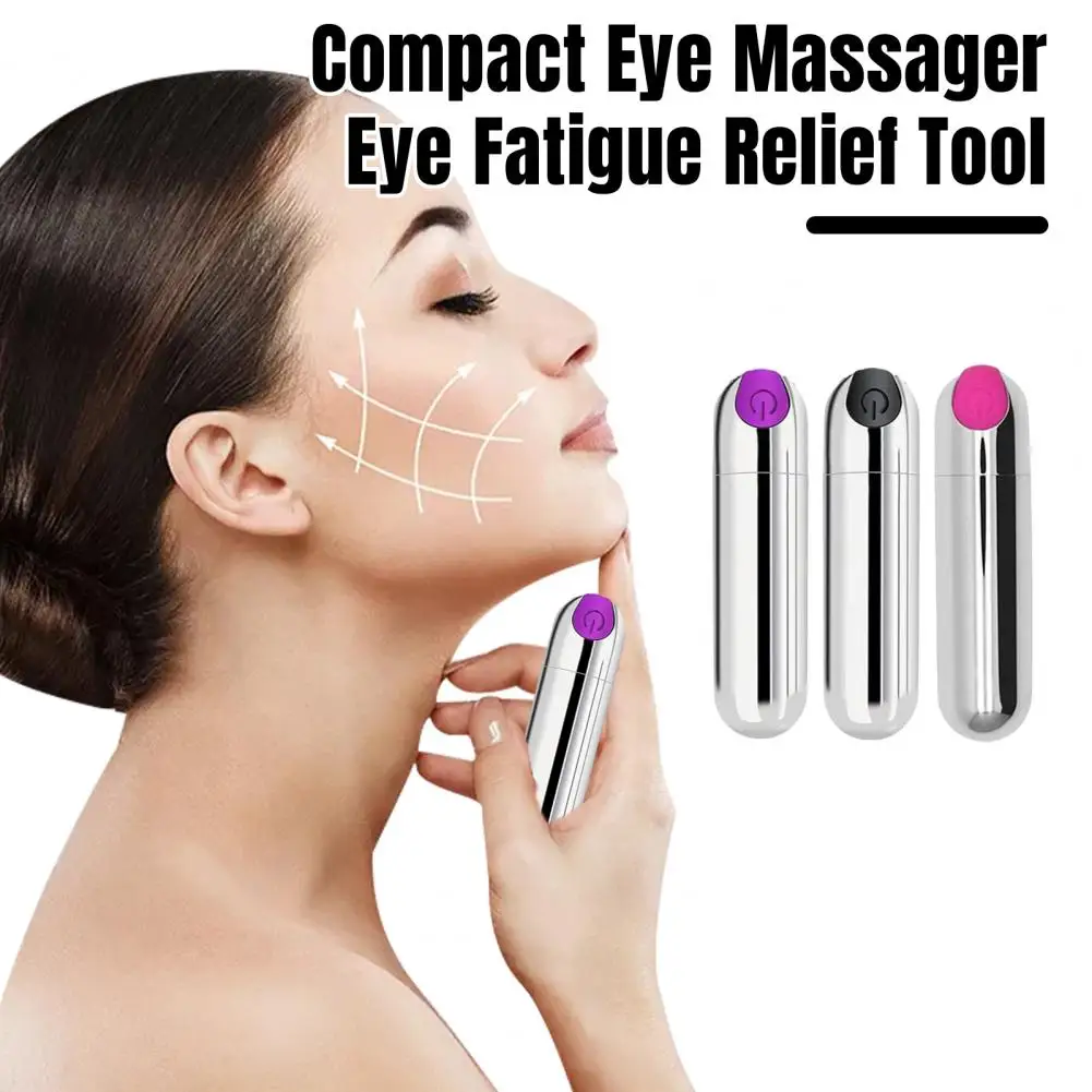 Wireless Travel Mini Massager Waterproof Rechargeable Small Size Eye Fatigue Relief Tool Electric Massager