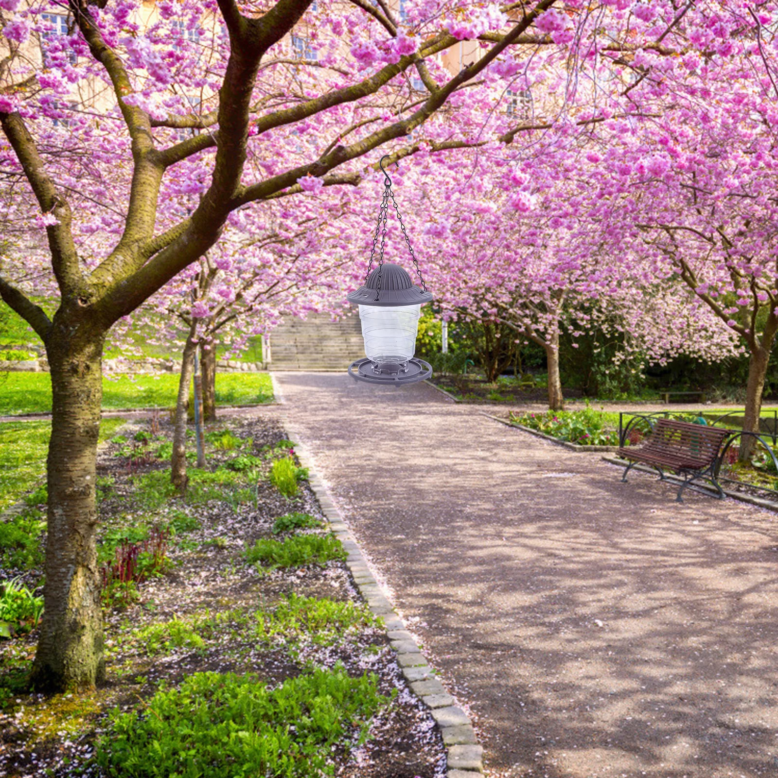 

1Pcs Hanging Bird Feeder Unique Design Durable Practical Food Container Easy to Tree Wall Branch Pet Feeding Tool