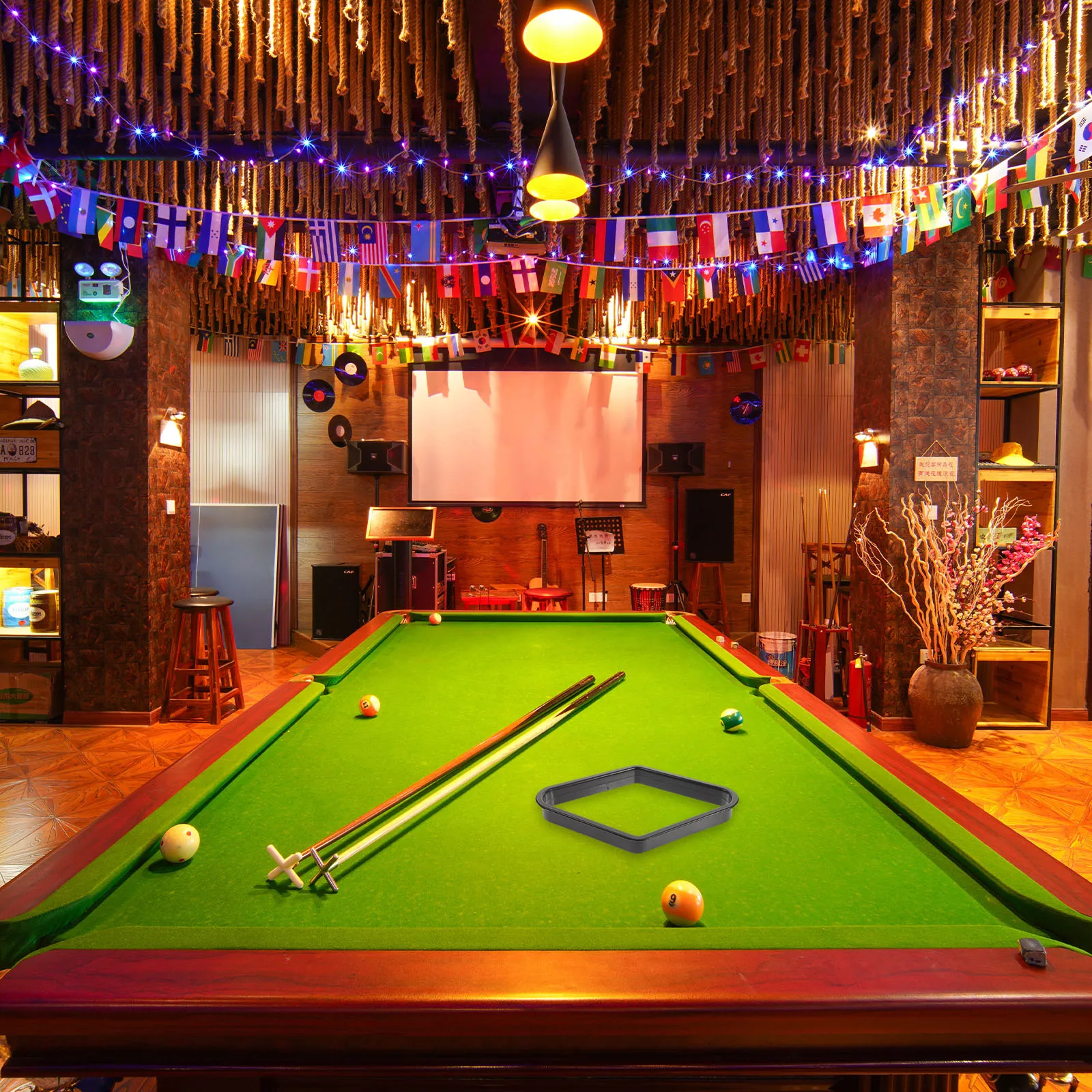 

2pcs Premium Ball Storage Rack For 9-Ball 9-Ball Billiard Rack Billiards Durable Billiard Frame Tripod Frame Room Accessories