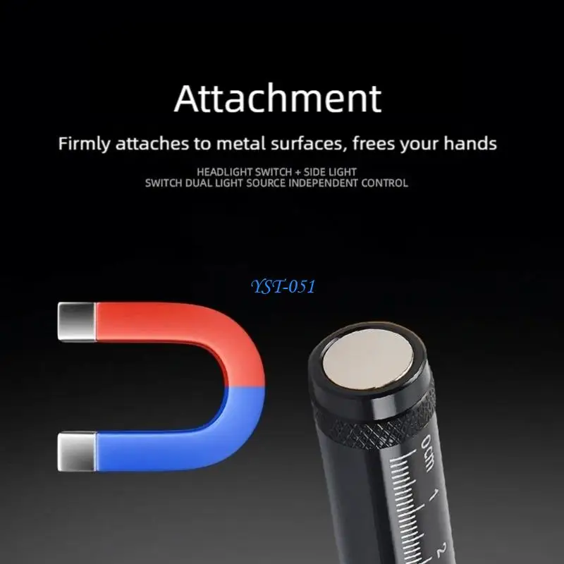 E15A Telescopic Work Light Bendable Flashlight Rechargeable Emergency Light