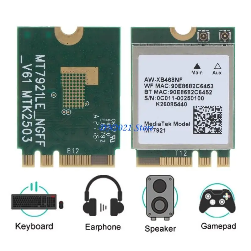 

F3KE Wi-Fi 6 Wireless WiFi Card BT 5.2 for M.2 2230 DualBand Expands WiFi 802.11ax ac