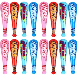 12pcs Pow Inflatable Baseball Bats Oversized Inflatable Toy Bat Cheerleading Cheering Sticks Carnival Prizes Goodie Bag Favors