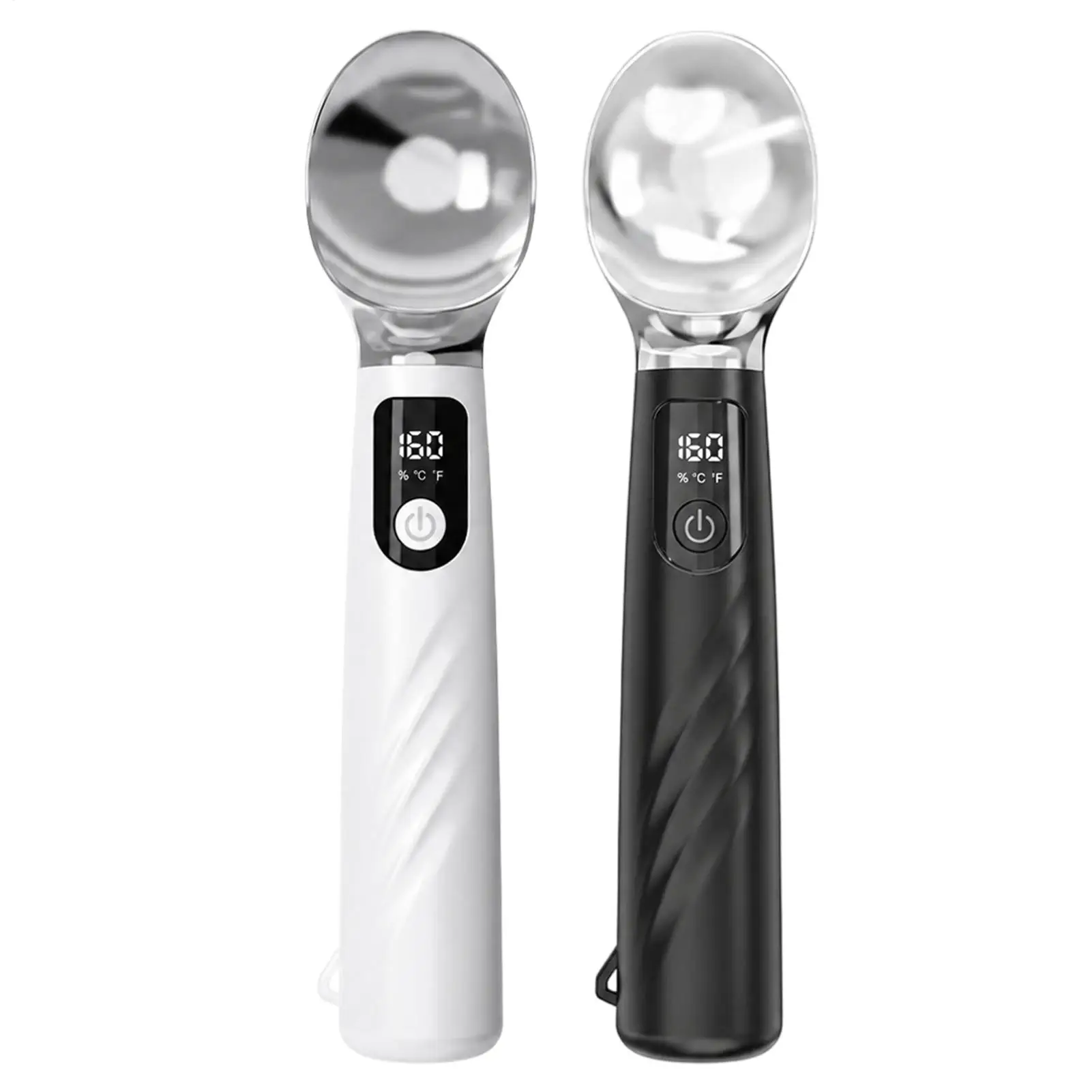 Heating Ice Cream Scoop Nonstick Scooper With Removable Battery Ice Cream Scoop With LED Display For Yogurt Sorbet Cupcake Bar