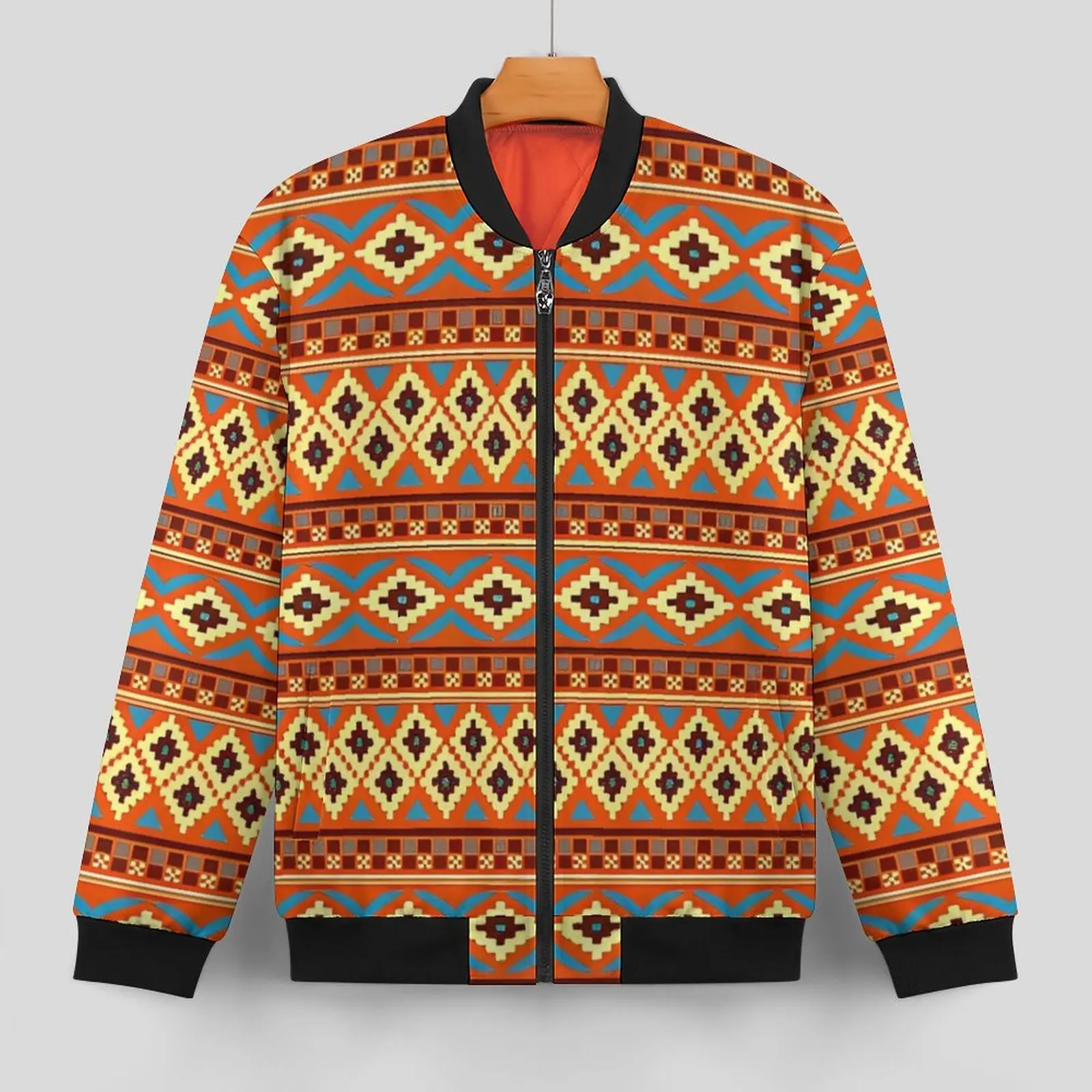 Aztec Art Tribal Print Jackets Man  Winter Coats Streetwear Hooded Casual Windbreakers Graphic Classic Jacket Plus Size 6XL