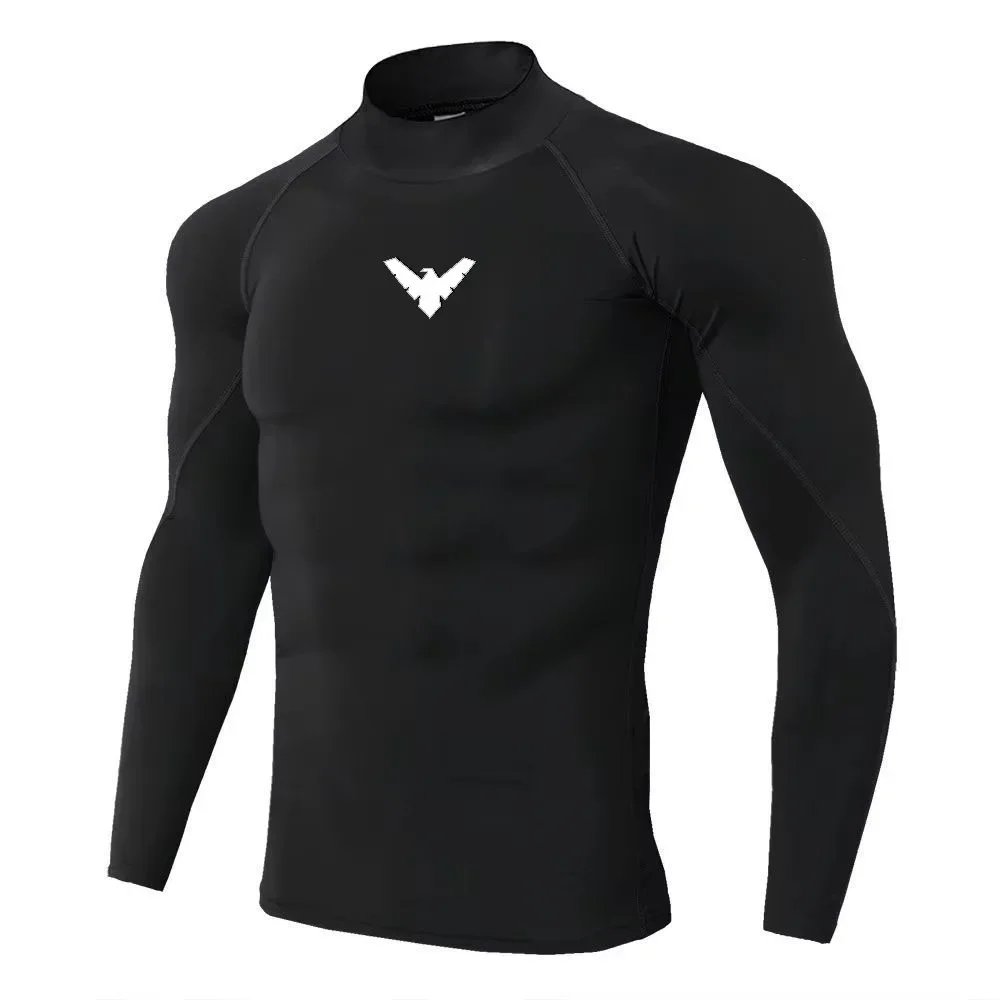 Men Sport T-shirt Quick Dry Bodybuilding Running Shirt Long Sleeve Compression Top Gym T Shirt Men Fitness Tight Men Underwear view 4