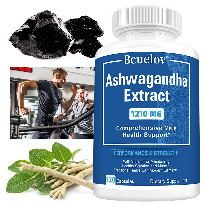 Ashwagandha Extract Capsules -with Shilajit & Black Pepper Supplement for Natural Energy, Support Relaxation, and Mental Clarity
