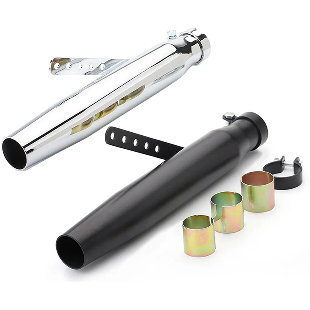 Silenciador de Escape para Motocicleta, Estilo Retro Clásico, Electrochapado, para Cafe Racer, Bobber, Chopper, Personalizado