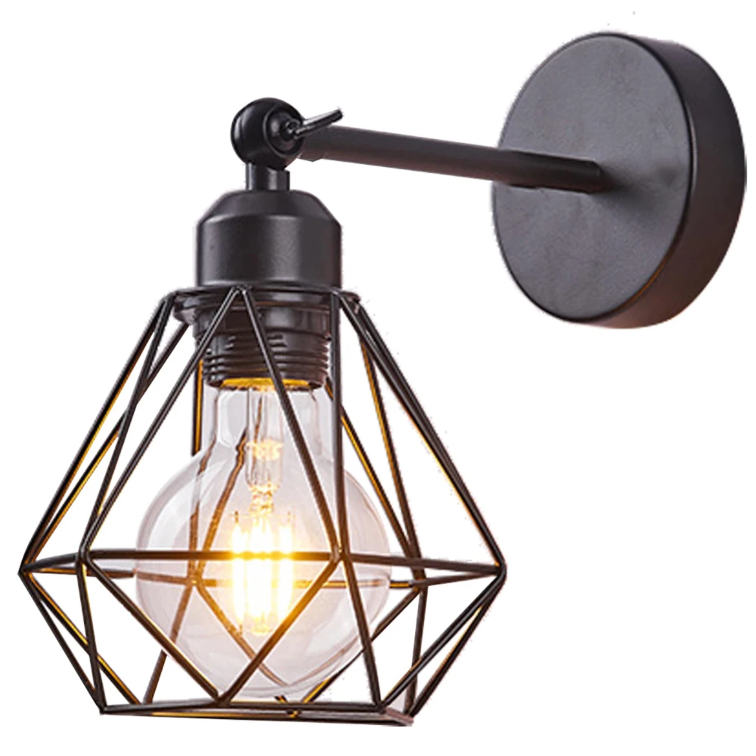 Vintage Industrial Wall Light Shade Ceiling Lamp Retro Loft Wall Sconce Cafe  Indoor Lighting  room decor lamp E27