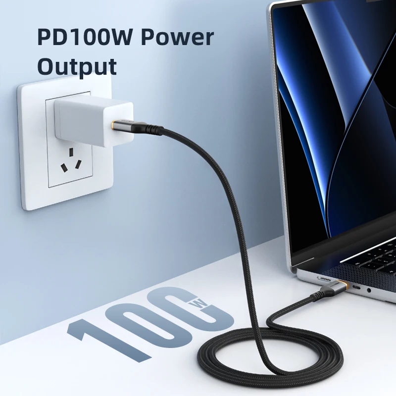 CABLETIME PD 100W Cable Type C to USB C Fast Charging 480Mbps 5A QC 4.0 E-maker Chip for Macbook Pro Dell ASUS C437