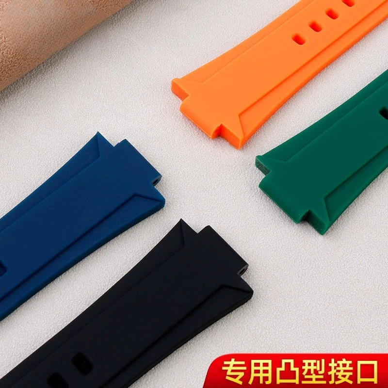 For Maurice Lacroix AIKON AI6008 AI6007 1018 1108 Convex modified watchBand silicone watch band strap Bracelet men accessories