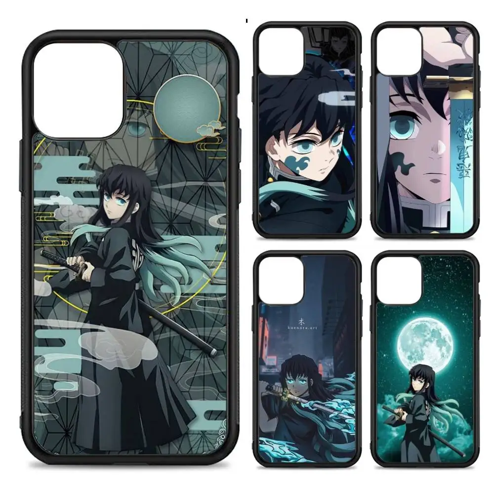 M-Muichiro Tokito Demon Slayer funda de teléfono de silicona PC + TPU para iPhone 11 12 13 14 15 16 17 Plus Pro Max