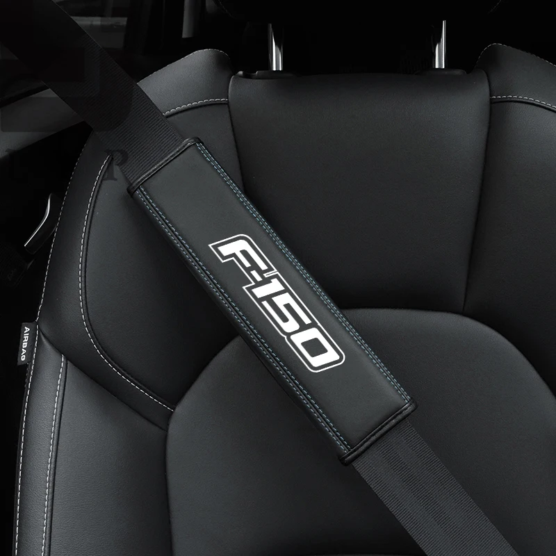 Cinto de segurança do carro nappa couro cinto de segurança ombro cobre interior para ford mustang f150 raptor lariat limitado captador explorer
