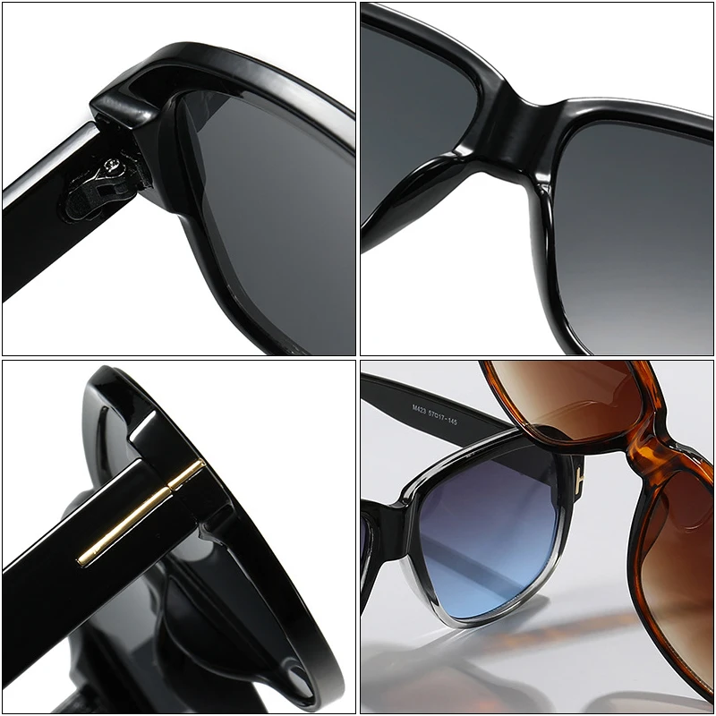 Fashion Tom Square Sunglasses Women Retro High Quality Luxury Brand Design Oversized Sun Glasses Men Punk Eyewear Trade Shades