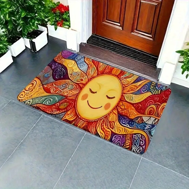 Christmas Door Mat Home Accent Festive Wonderful Life Snowflake Pattern Seasonal Entryway Floor Decor Indoor Outdoor Front Door