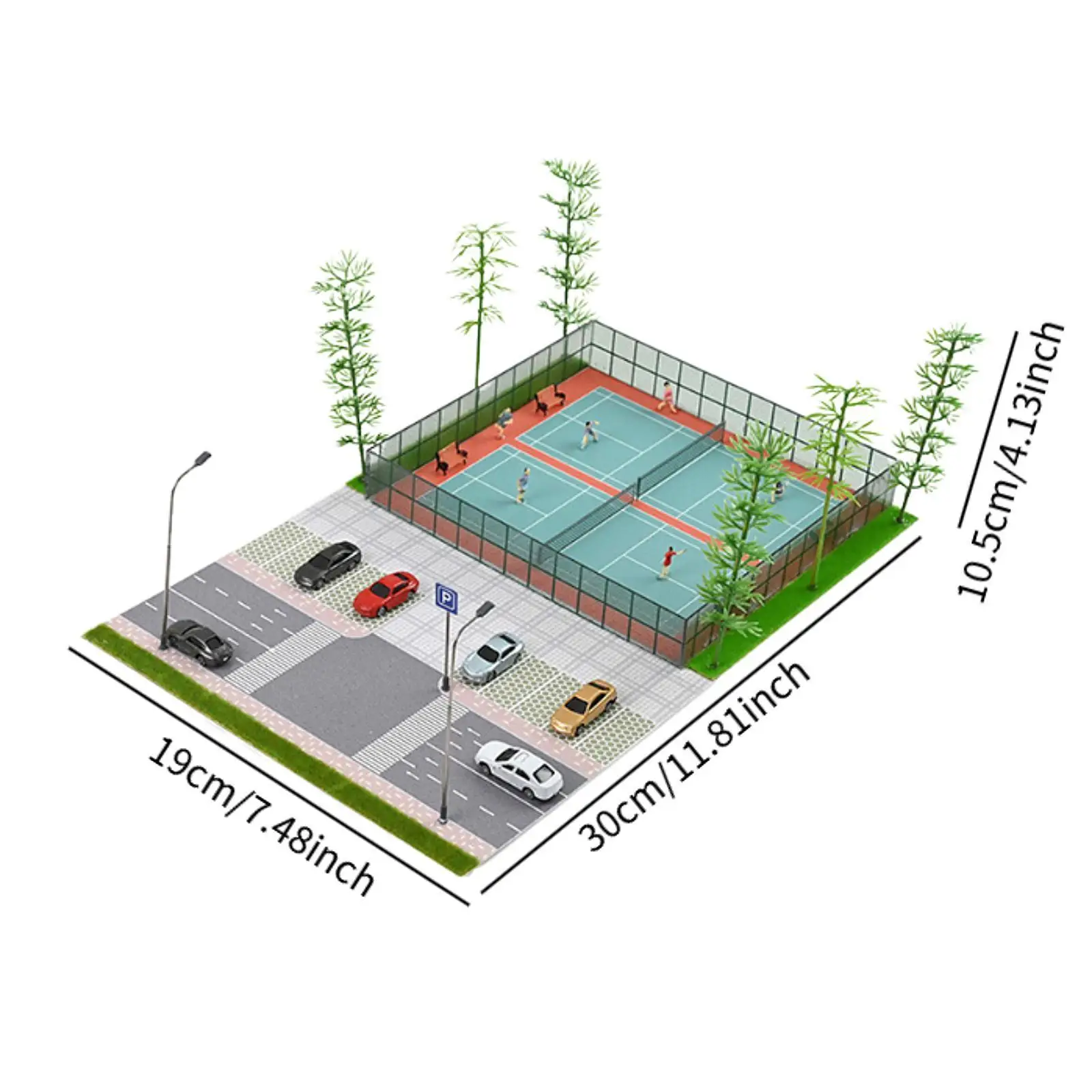 Road Scene Parkeergarage Model Schaal 1:160 met verlichting Realistische DIY-achtergrond