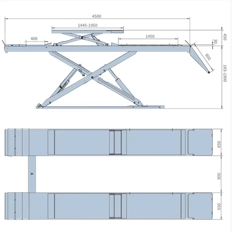 Por 1.2m Mid-rise Scissor Car Lift izable DIY Auto Repair Tool Home Use OEM Support