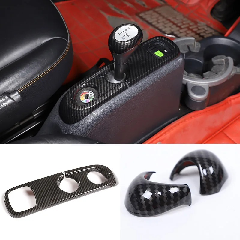 ABS Carbon Faser Für Smart Fortwo 451 2009 2010 2011 2012 2013 2014 2015 Auto Center Konsole Getriebe Panel Abdeckung schmücken Trim