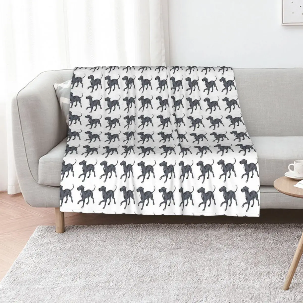 

Great Dane - Merle (Natural) Throw Blanket wednesday Cute Blankets For Bed blankets ands Blankets