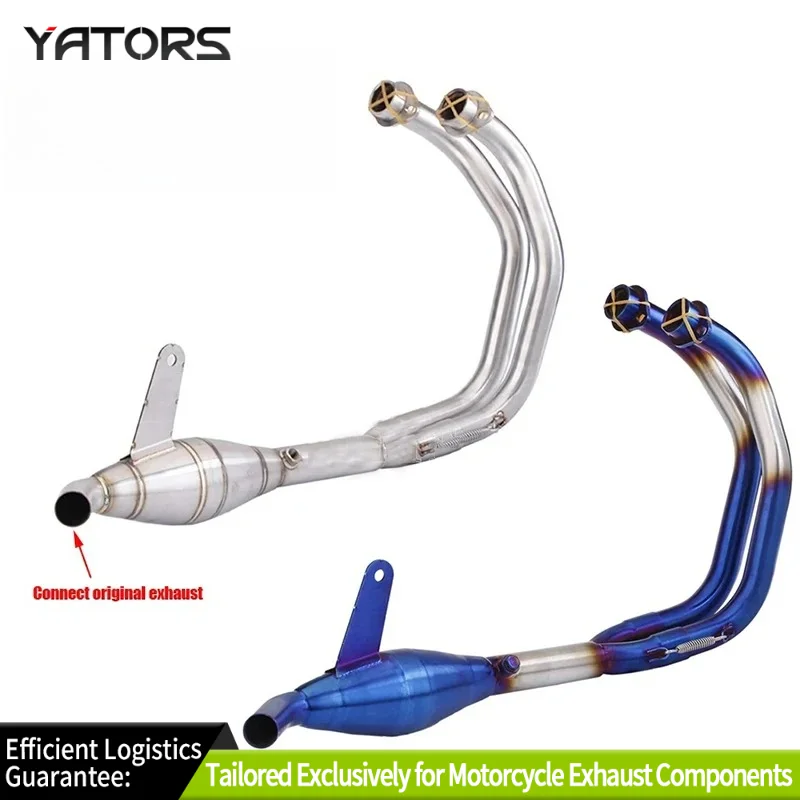 

low price cheap For Yamaha YZF R3 R25 MT03 2015 - 2023 Years Motorcycle Exhaust Escape Moto Full Systems Front Middle Link Pipe