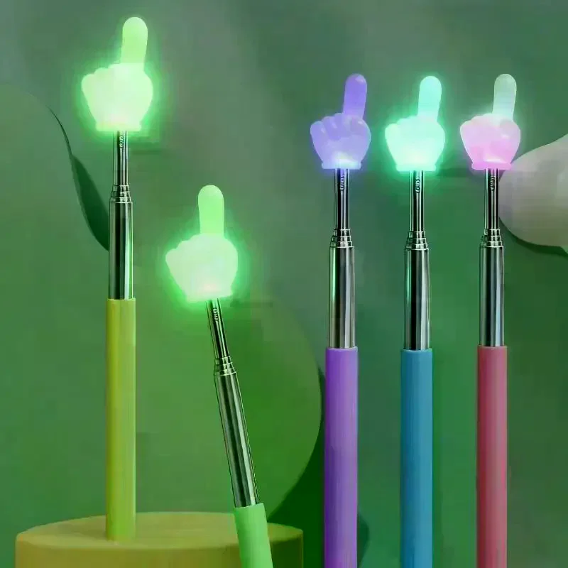 

5/10Pcs Glow-In-The-Dark Retractable Finger Reading Stick For Reading,Teaching Stick Finger Reading Stick School Office Supplies