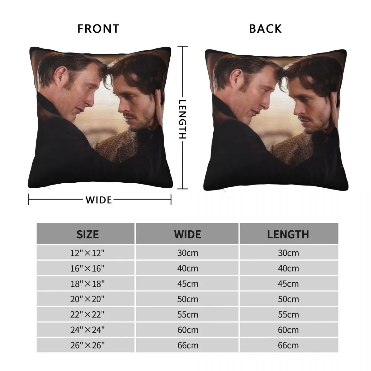 Hannibal Hannigram Murder Husbands Square Pillowcase Polyester Linen Velvet Creative Zip Decor Room Cushion Cover