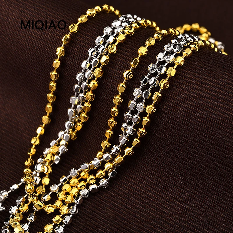 MIQIAO Italy Necklaces Woman Trend 2024 Chains Jewelry Real 2mm 40 45 cm Female New Arrival High Quality Fine Jewelry