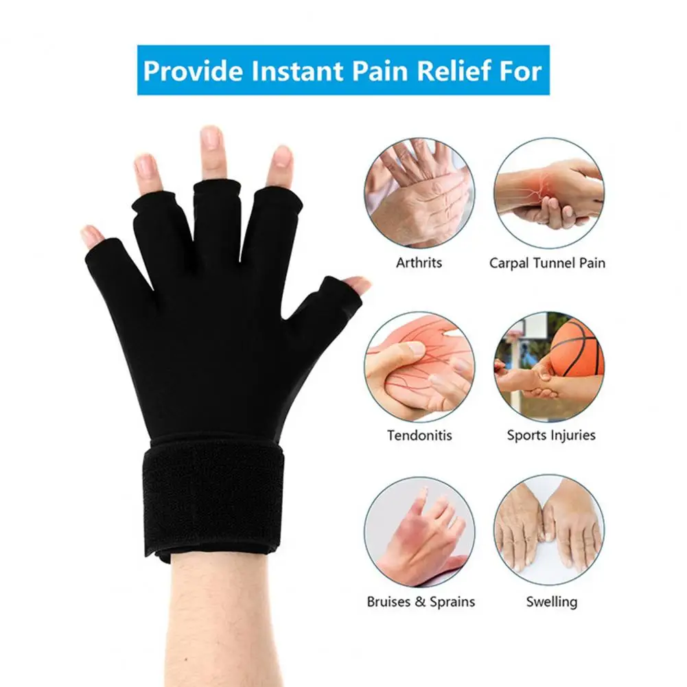 Hand Ice Pack with Adjustable Wrist Strap Hand Ice Pack Glove for Carpal Tunnel Relief Arthritis for Tendonitis for Working