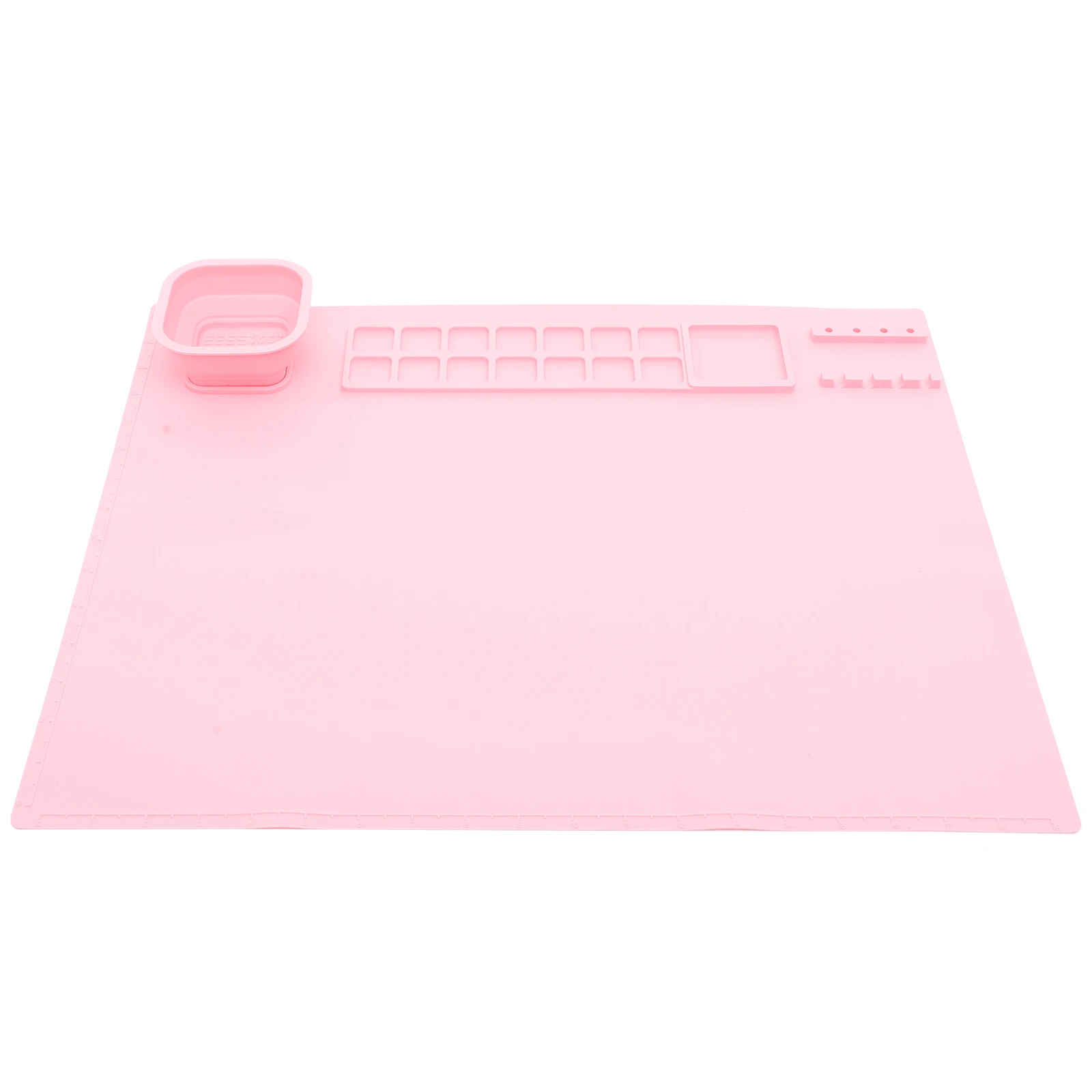 

1 set Pink Cup Painting Board Palette Easy Clean Reusable Watercolor Paint DIY Color Mixing Silicone Pigment Tray