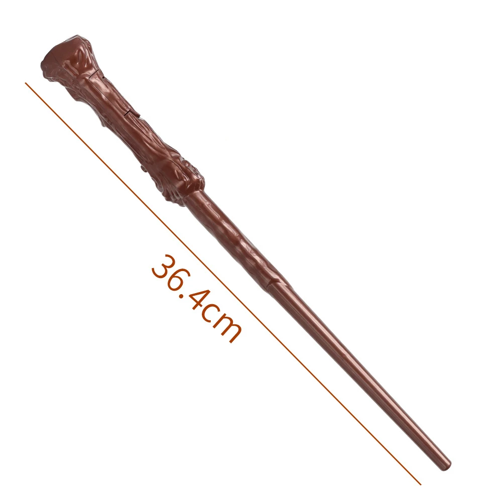 New Luminous Sound Witches Wizard Magic Staff Halloween Party Plastic Imitation Wood Wand Suitable Adult Children Unisex Cosplay