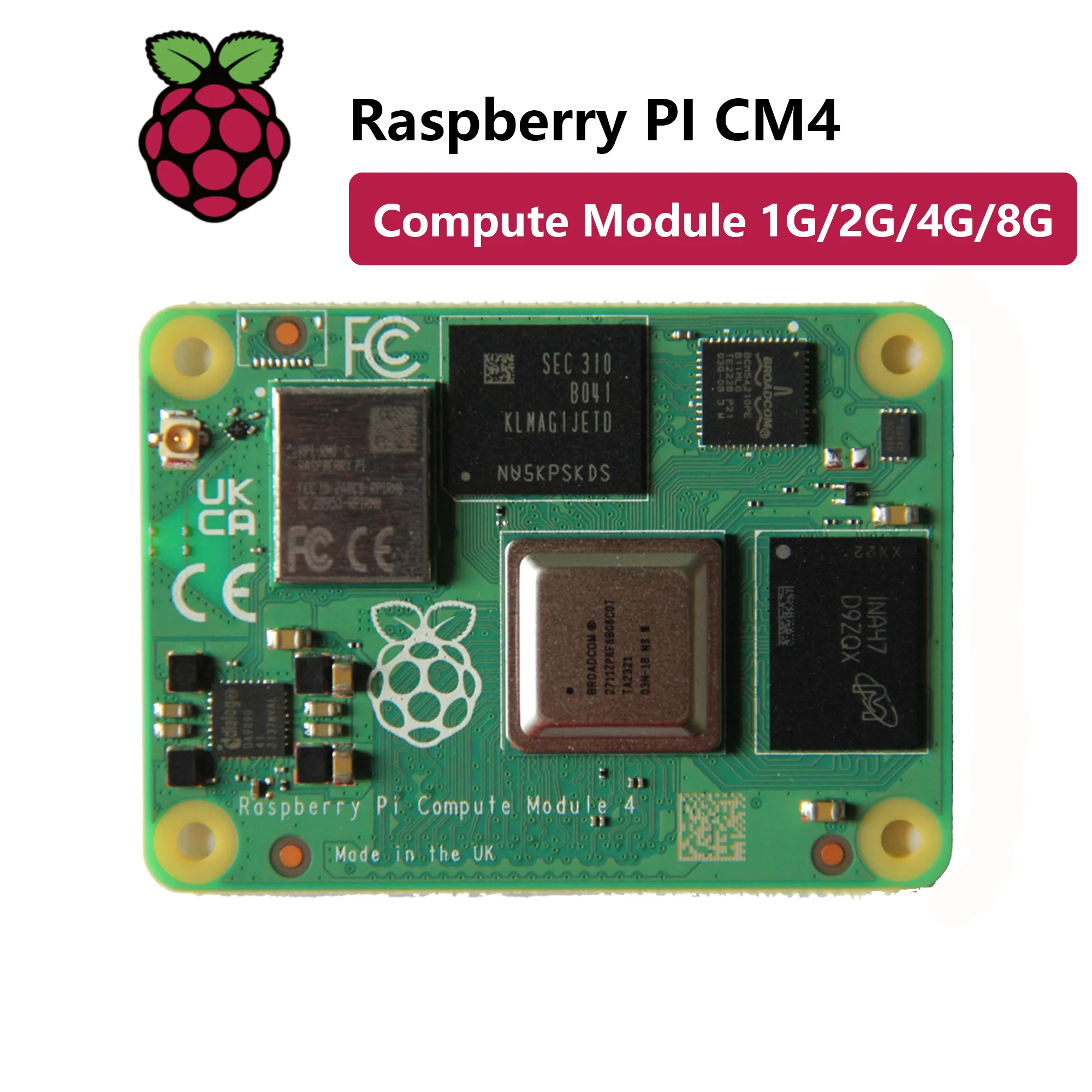 Officiële Raspberry Pi Rekenmodule 4 Cm4 Broadcom 1G/2G/4G/8G Ram Optionele Emmc Wi-Fi & Bluetooth 5.0 Arm Framboos Pi Cm4