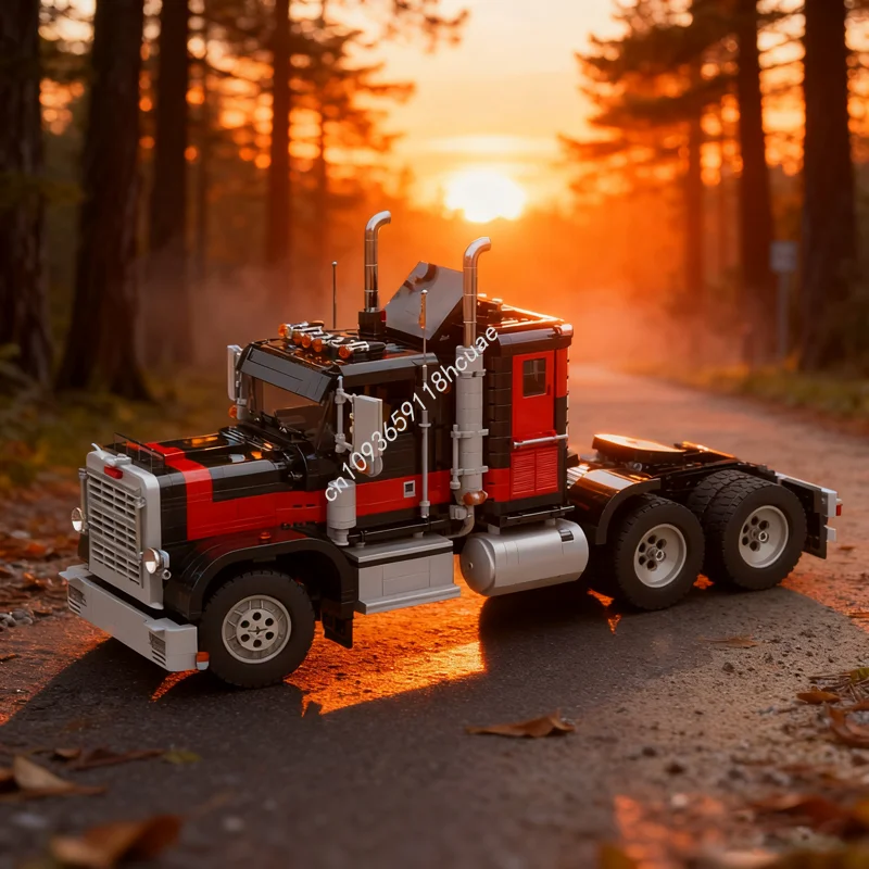 

1929pcs MOC Peterbilt Light Bluish Gray Version Model Building Blocks Christmas Gift Construction Assemble DIY Kids Toy Birthday