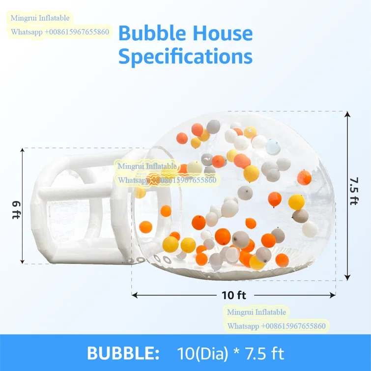 Commercial Kids Party Clear Dome Balloon Garden Tent Bubble Tent Inflatable Bubble Bounce House