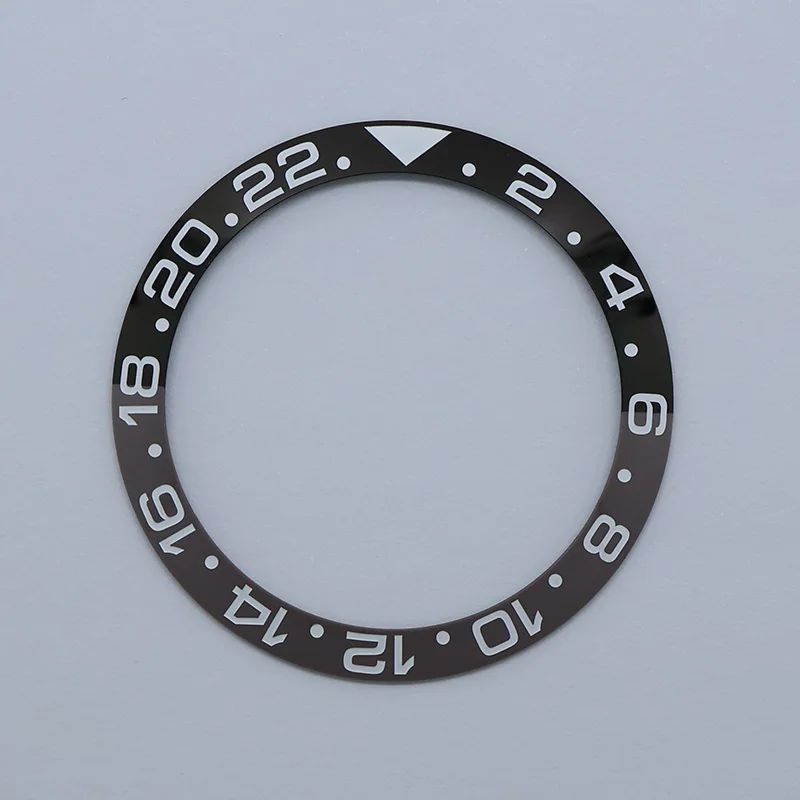 38mm Sloped Pepsi Sprite GMT Ceramic Bezel Insert for Seiko Mod Mens Watch Replace Watch Bezel Inserts
