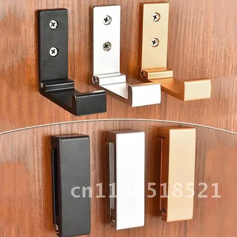 Invisible Aluminum Wall Mount Hook Creative Foldable Headphones Holder Coat Hook Robe Towel Hook for Kitchen