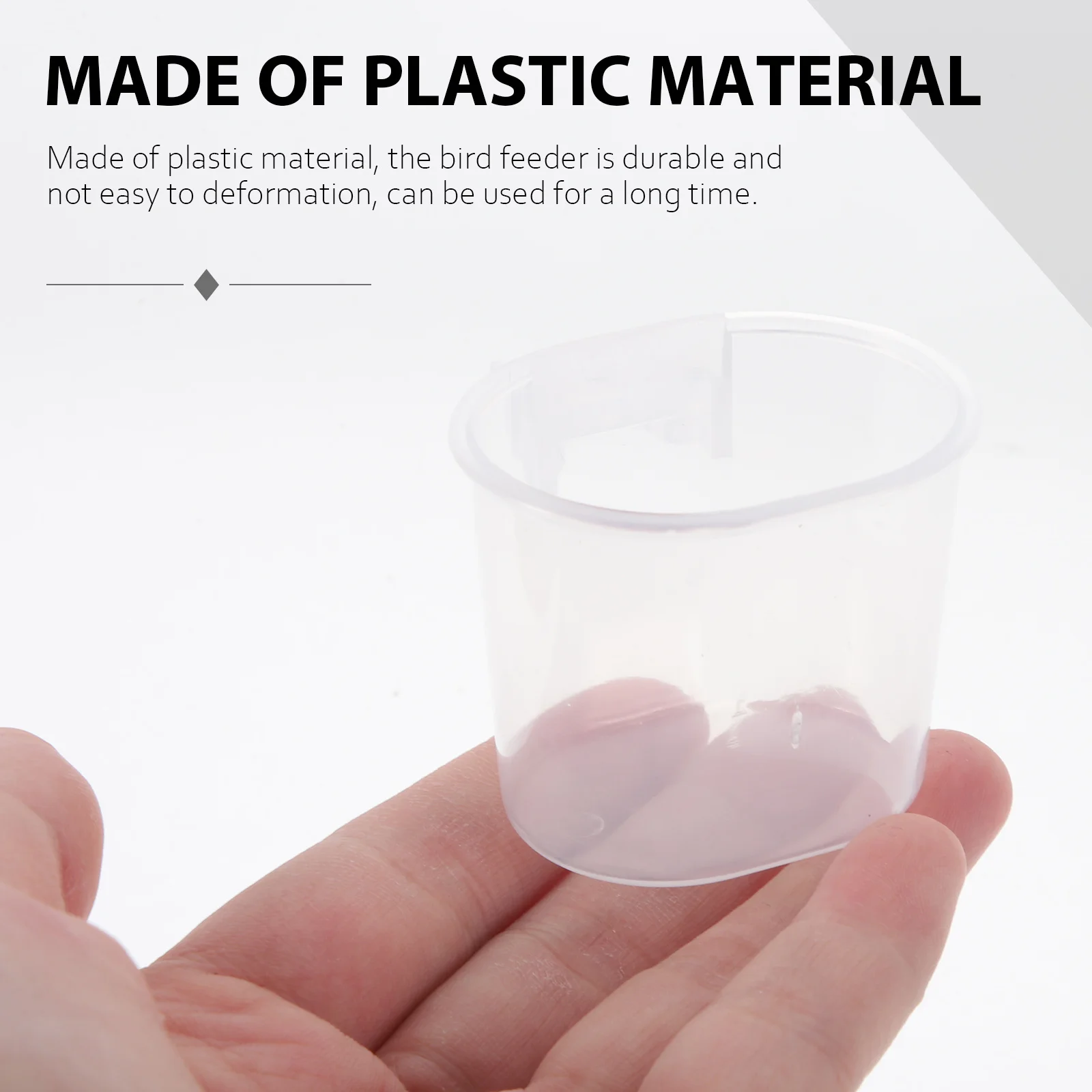 

10Pcs Bird Food Storage Container Prevents Throwing Suitable Young Birds Bird Food Bowl Parakeet Feeder Hanging Feeding Dish