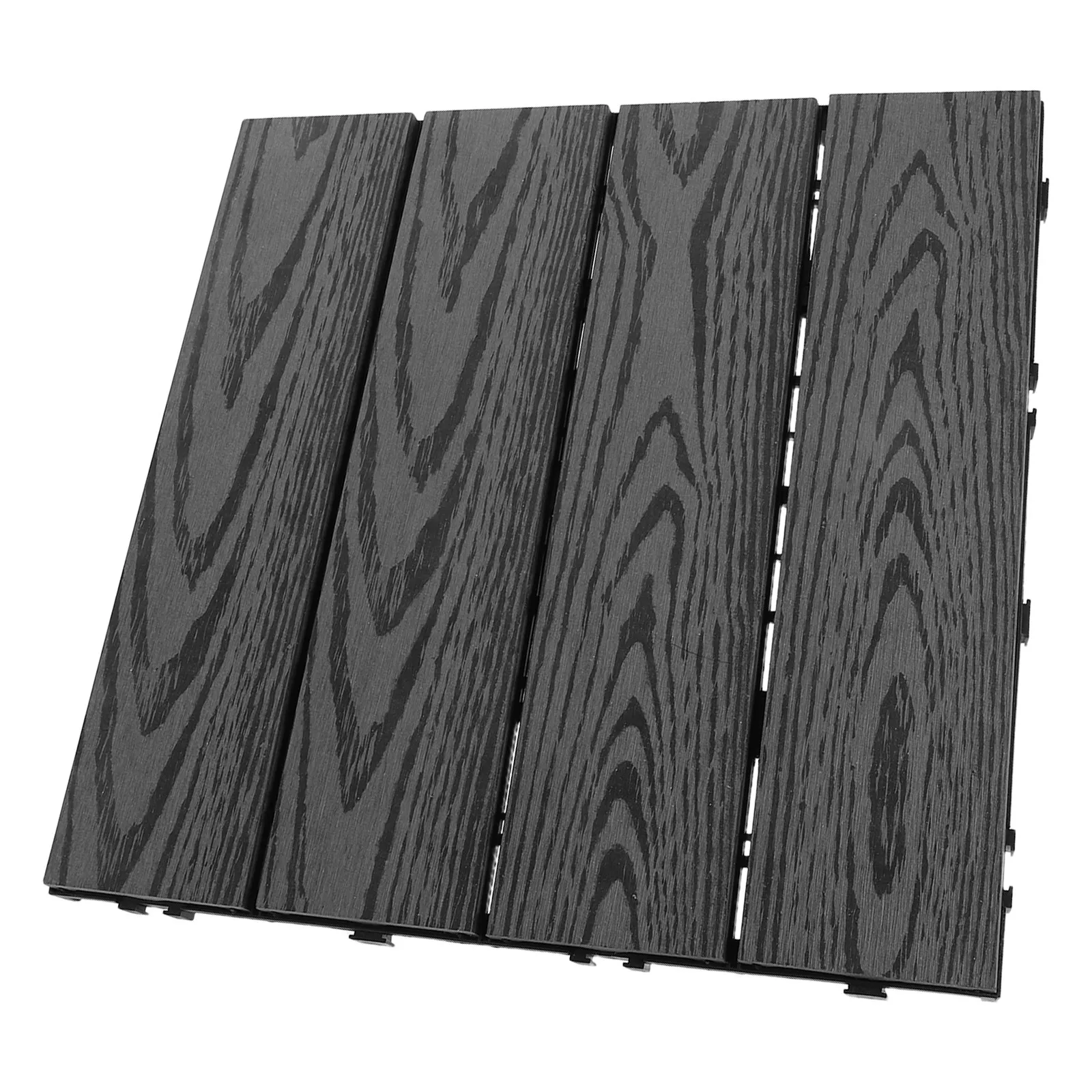 

30x30cm Interlocking Plastic Deck Tiles Outdoor Waterproof Flooring for Patio Balcony Garden Poolside Yard Anti-Slip Embossed