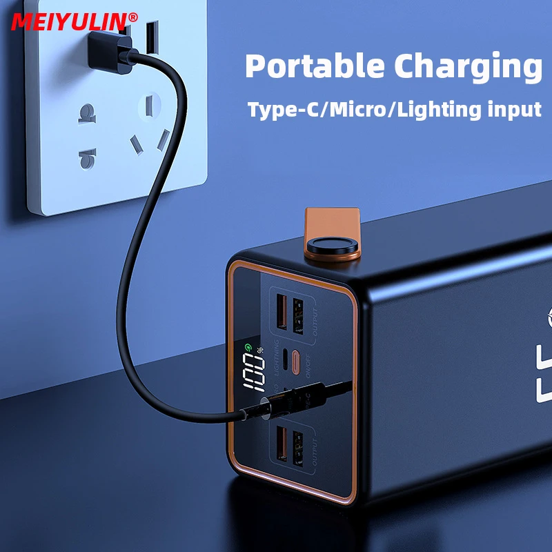 Banque d'alimentation portable à charge rapide, batterie externe mobile, USB C PD, 20W, 70000mAh, 50000mAh, iPhone 16, Xiaomi, Samsung Powerbank