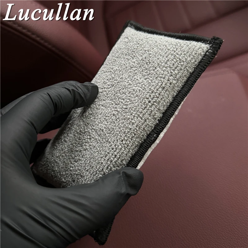 Lucullan spugna per interni in microfibra (5 "x3") applicatori per la pulizia di pelle, plastica, vinile e tappezzeria