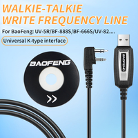 USB Programming Cable With CD For Baofeng UV-5R 888S 82 UV-S9PLUS UV-13 16/17/21 Pro USB K-type Interface Walkie Talkie Radio