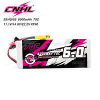 CNHL Lipo 3S 4S 6S 11.1V 14.8V 22.2V Battery 6000mAh 70C With XT90 Plug For RC Car Airplane Helicopter Jet Edf Speedrun Truck
