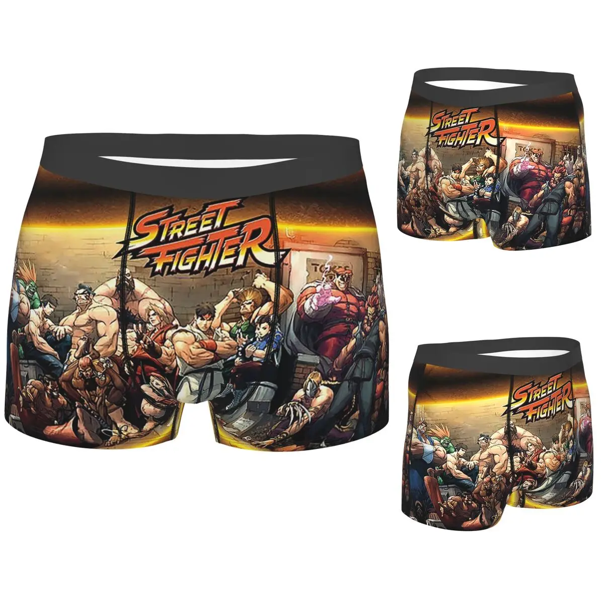 

Boxer Underpants Shorts Defeated Portraits Super Street Fighter Panties Male Breathable Underwear for Homme Man Boyfriend Gifts
