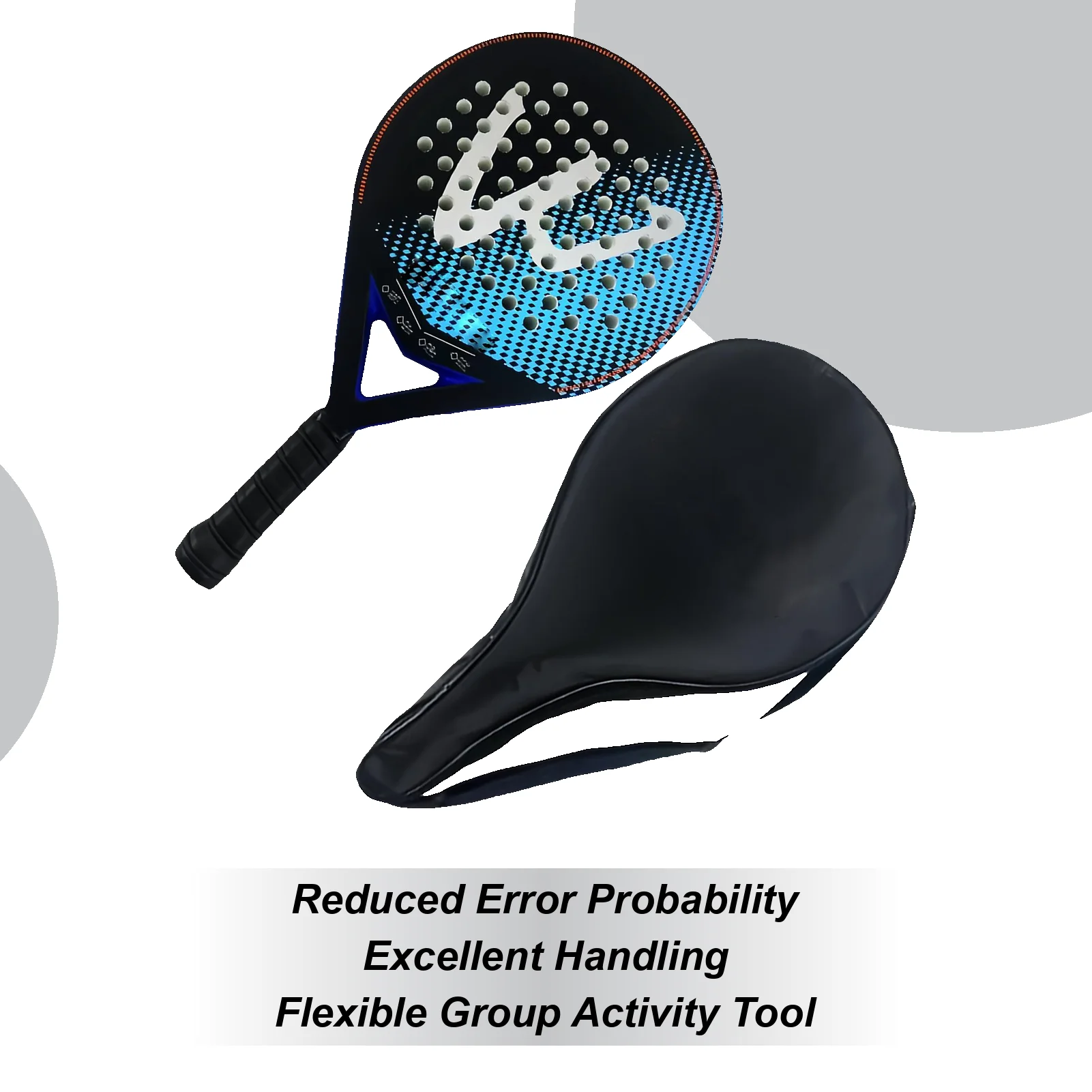 

Pickleball из углеродного волокна, весло, эргономичная ручка, оборудование с сумкой для хранения для начинающих, средних взрослых, мужчин, женщин